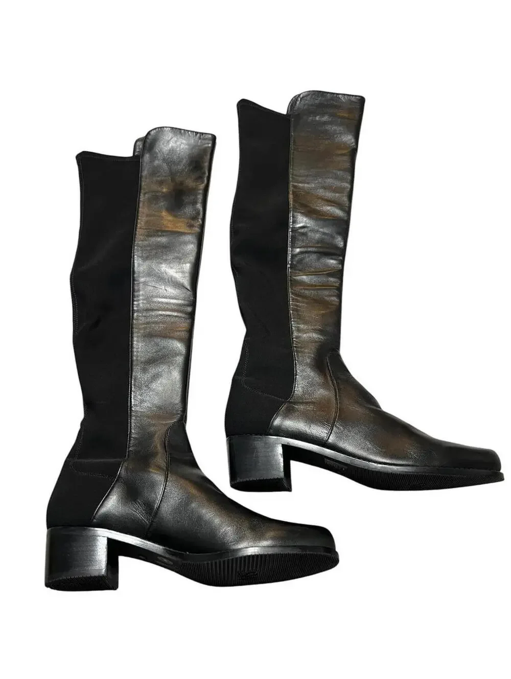 Stuart Weitzman Reserve Black Leather Over-The-Knee Boots S4002 Size 7B